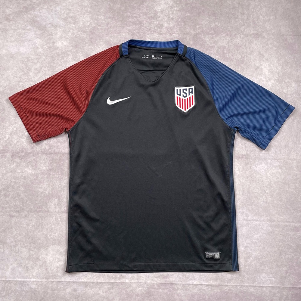 Nike USA US Soccer Jersey Mens M Black 2016 USMNT Football Kit Shirt Dri-Fit